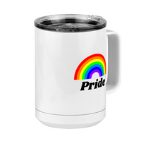 Thumbnail for Personalized Rainbow Coffee Mug Tumbler with Handle (15 oz) - Front Right View