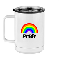 Thumbnail for Personalized Rainbow Coffee Mug Tumbler with Handle (15 oz) - Left View