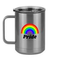 Thumbnail for Personalized Rainbow Coffee Mug Tumbler with Handle (15 oz) - Left View
