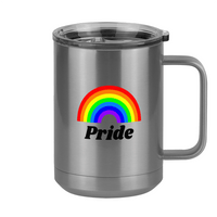 Thumbnail for Personalized Rainbow Coffee Mug Tumbler with Handle (15 oz) - Right View