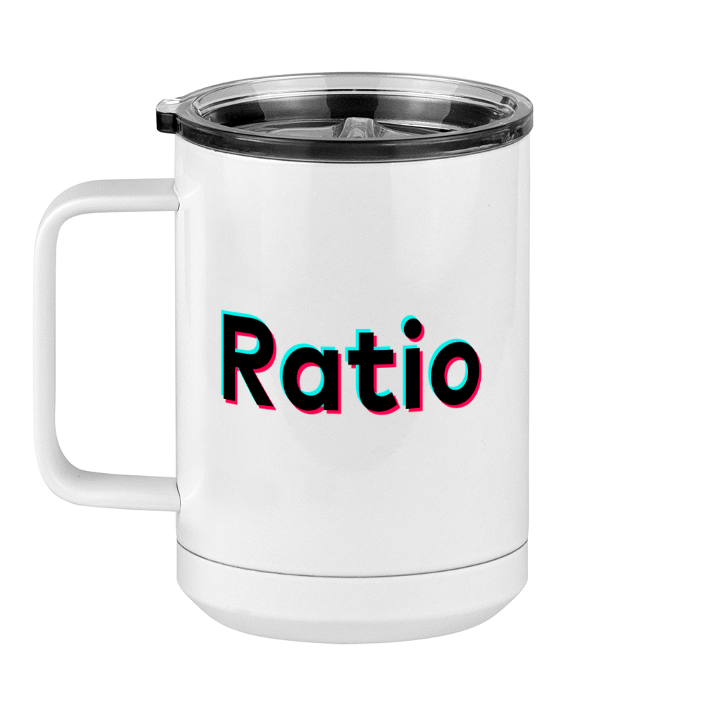 Ratio Coffee Mug Tumbler with Handle (15 oz) - TikTok Trends - Left View