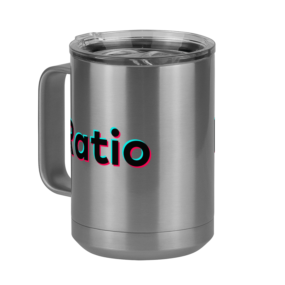 Ratio Coffee Mug Tumbler with Handle (15 oz) - TikTok Trends - Front Left View