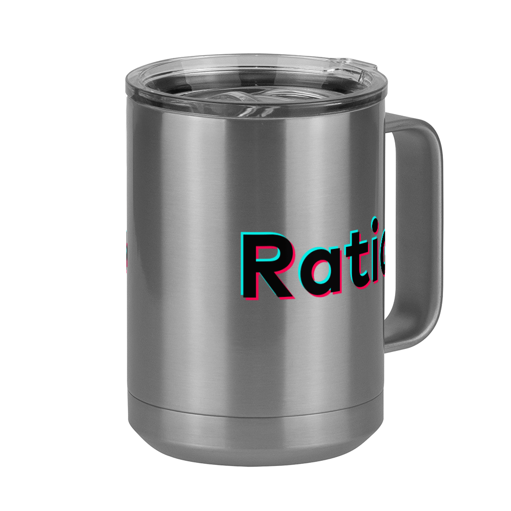 Ratio Coffee Mug Tumbler with Handle (15 oz) - TikTok Trends - Front Right View