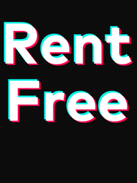 Thumbnail for Rent Free T-Shirt - Black - TikTok Trends - Decorate View