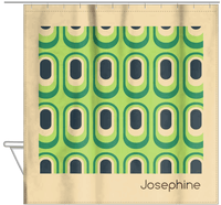 Thumbnail for Personalized Retro Avocado Shower Curtain - Hanging View