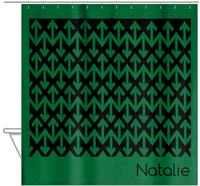 Thumbnail for Personalized Retro Arrows Shower Curtain - Hanging View