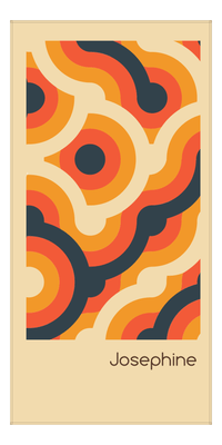 Thumbnail for Personalized Retro Beach Towel - Circles - Front View
