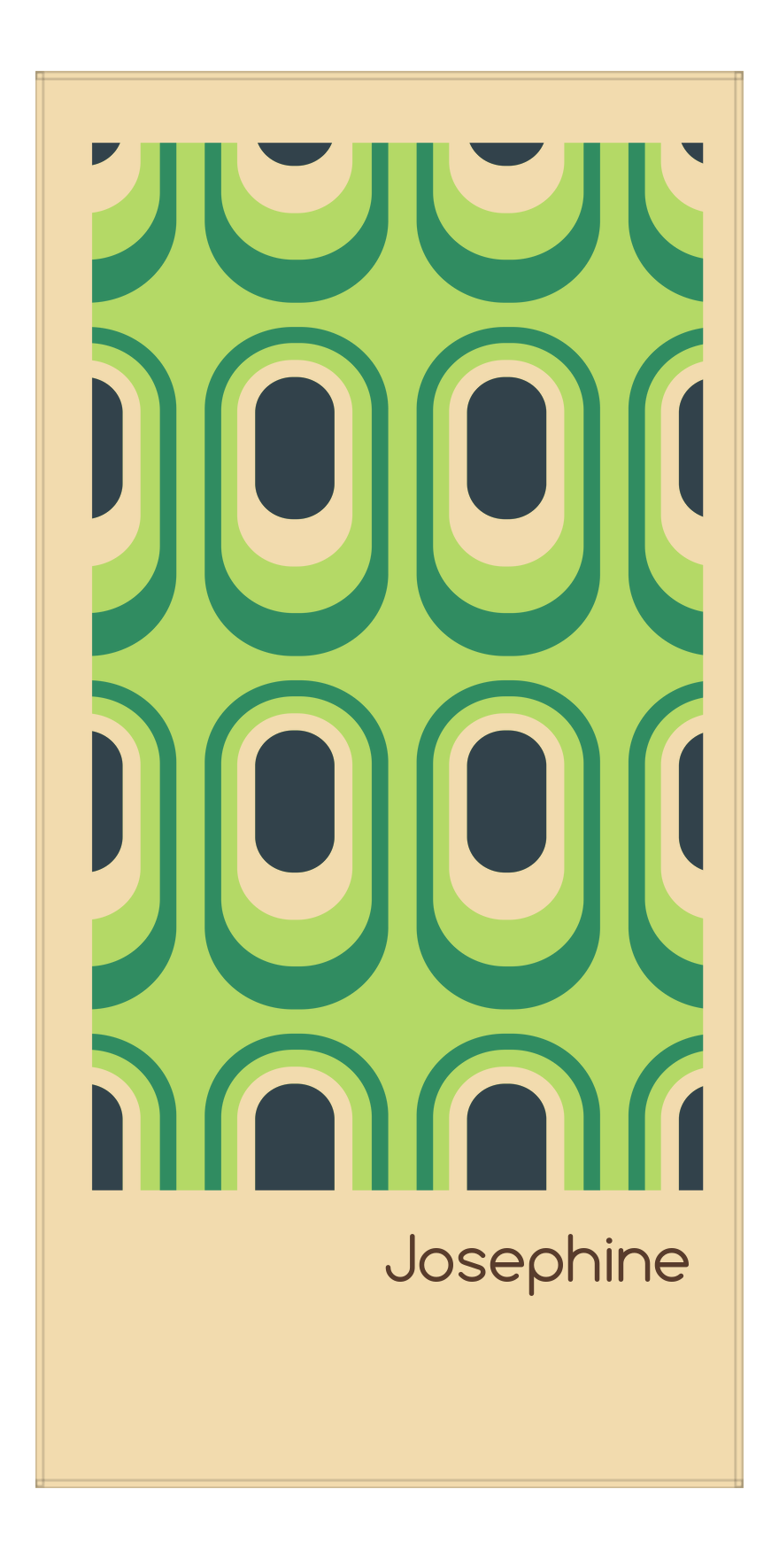 Personalized Retro Beach Towel - Avocados - Front View