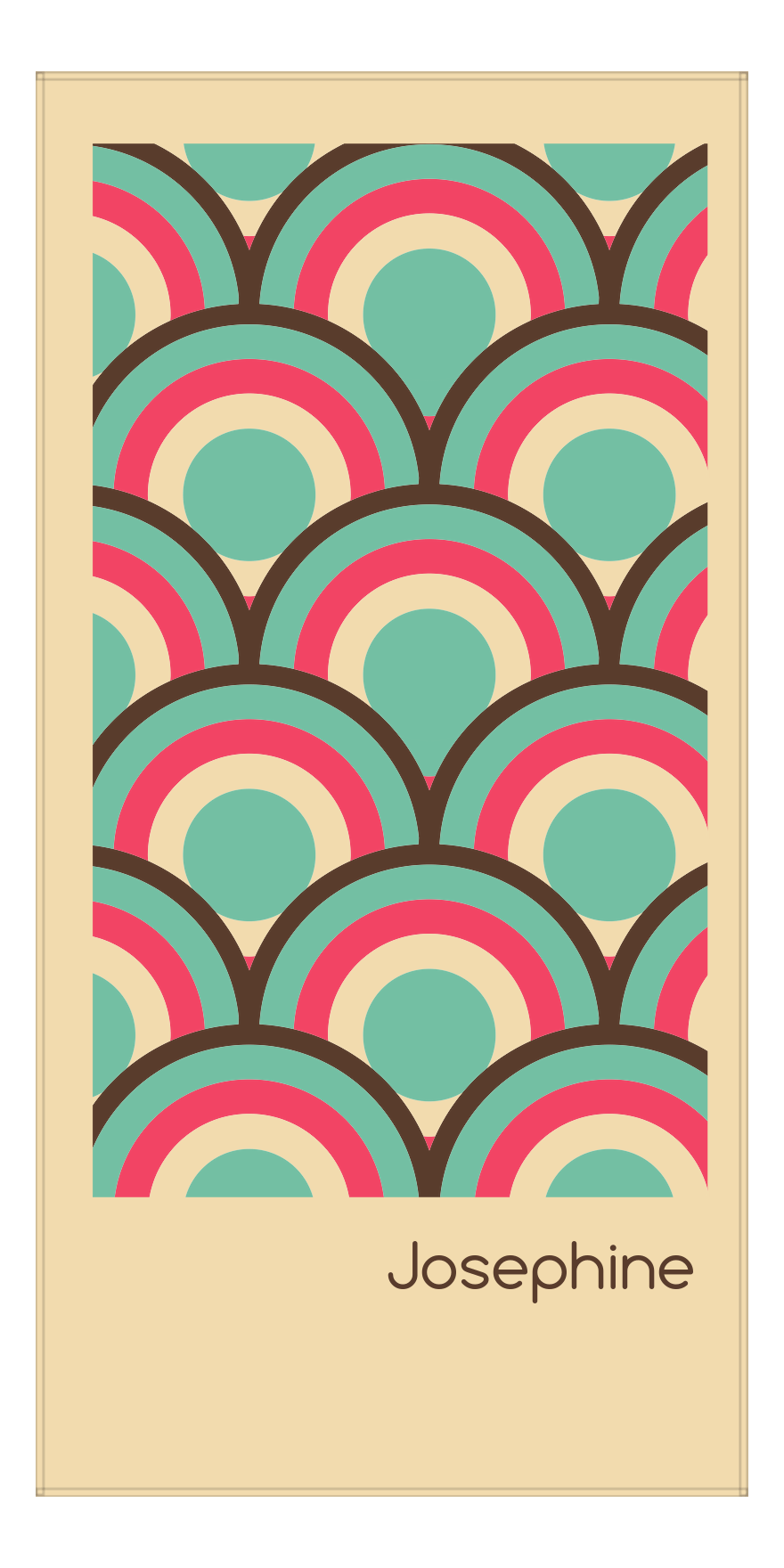 Personalized Retro Beach Towel - Arches - Front View
