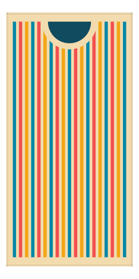 Thumbnail for Retro Beach Towel - Stripes - Front View