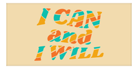 Thumbnail for Retro Beach Towel - I Can and I Will - Front View