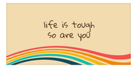 Thumbnail for Retro Beach Towel - Life Is Tough - Front View
