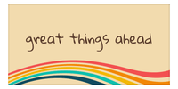 Thumbnail for Retro Beach Towel - Great Things Ahead - Front View