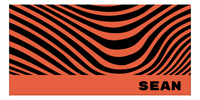 Thumbnail for Personalized Retro Beach Towel - Wave - Front View