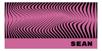 Thumbnail for Personalized Retro Beach Towel - Wave - Front View