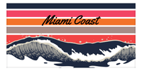 Thumbnail for Personalized Retro Beach Towel - Ocean Wave - Front View