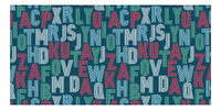 Thumbnail for Retro Beach Towel - Letters - Front View