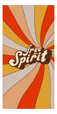 Thumbnail for Retro Beach Towel - Free Spirit - Front View