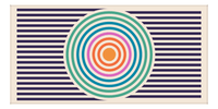 Thumbnail for Retro Beach Towel - Circle and Lines - Front View