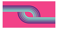Thumbnail for Retro Beach Towel - Abstract Shape - Front View