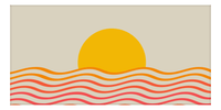 Thumbnail for Retro Beach Towel - Sun and Sea - Front View