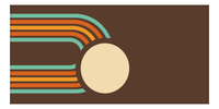 Thumbnail for Retro Beach Towel - Abstract Curve - Front View