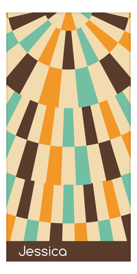 Thumbnail for Personalized Retro Beach Towel - Circular Pattern - Front View