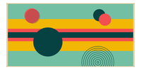 Thumbnail for Retro Beach Towel - Abstract Dots - Front View