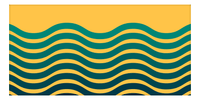 Thumbnail for Retro Beach Towel - Green Waves - Front View