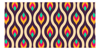 Thumbnail for Retro Beach Towel - Abstract Waves - Front View