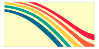 Thumbnail for Retro Beach Towel - Rainbow - Front View