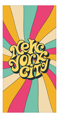 Thumbnail for Retro Beach Towel - New York City - Front View