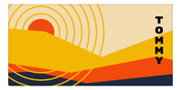 Thumbnail for Personalized Retro Beach Towel - Sunset - Front View