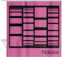 Thumbnail for Personalized Retro Bars Shower Curtain - Hanging View