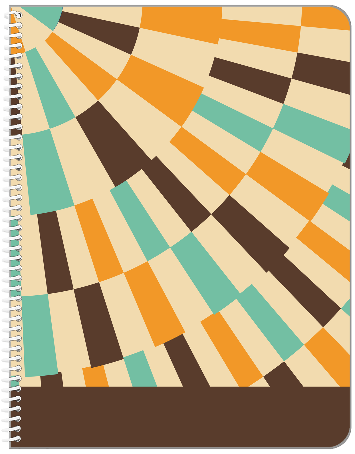 Retro Circular Pattern Notebook - Front View