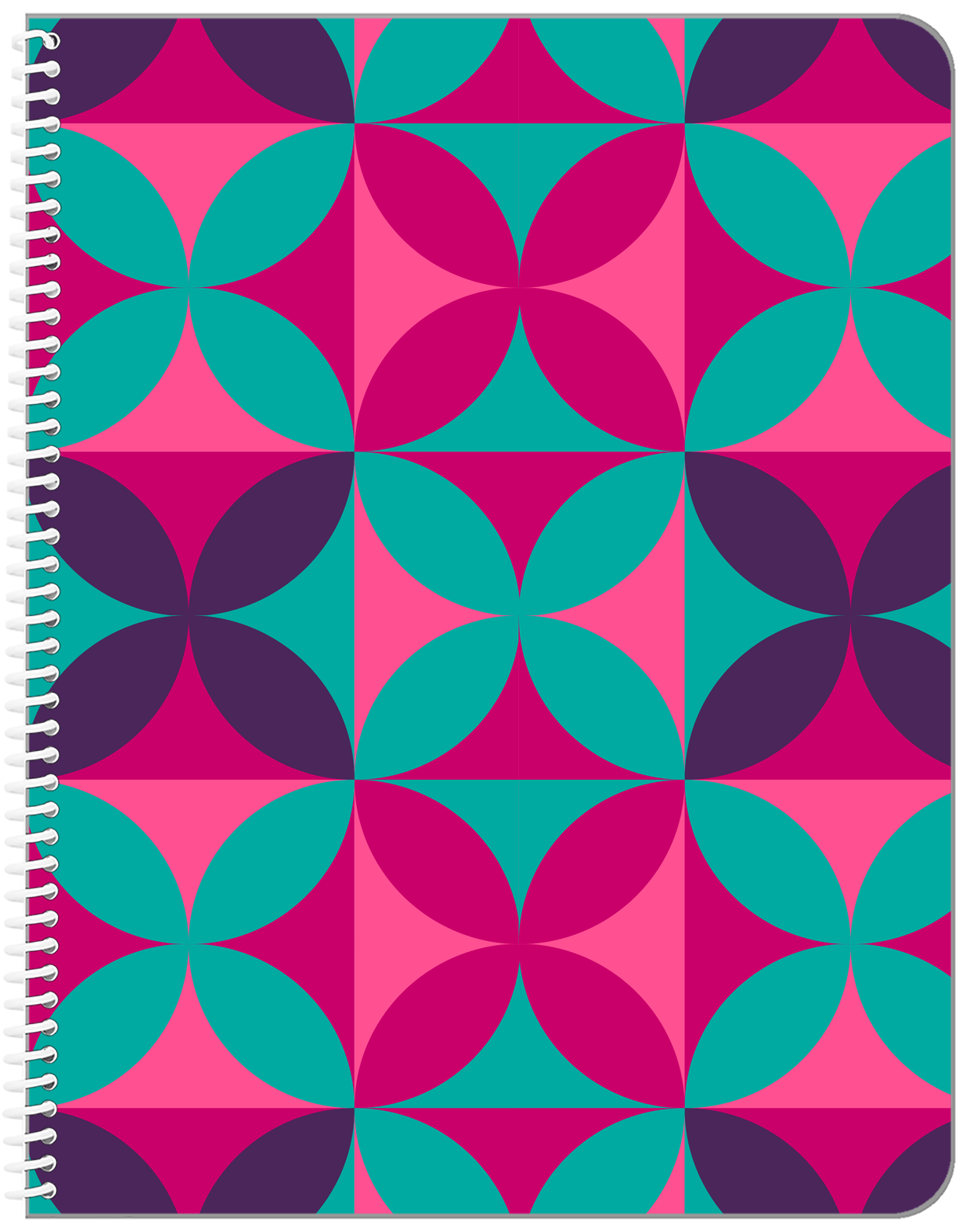 Retro Circles Notebook - Front View