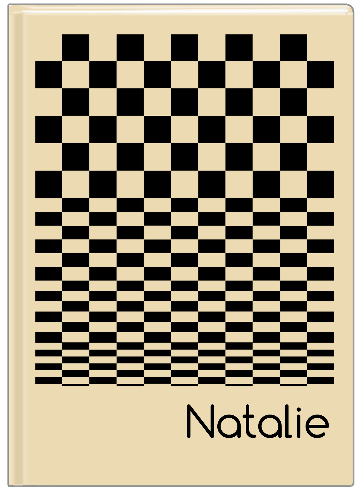 Personalized Retro Checkered Journal - Front View