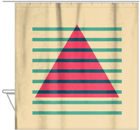 Thumbnail for Personalized Retro Triangle Shower Curtain - Hanging View
