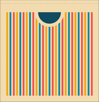 Thumbnail for Personalized Retro Circle Stripes Shower Curtain - Decorate View