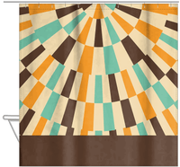 Thumbnail for Retro Circular Pattern Shower Curtain - Hanging View