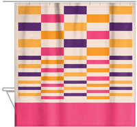 Thumbnail for Retro Checkered Shower Curtain - Hanging View