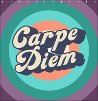 Thumbnail for Retro Carpe Diem Shower Curtain - Decorate View