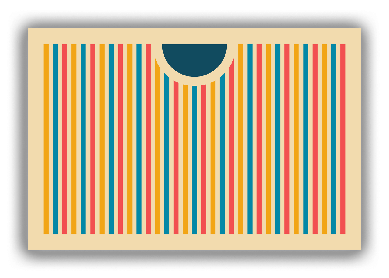 Retro Circle Stripes Canvas Wrap & Photo Print - Front View