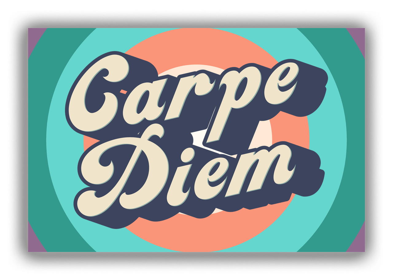 Retro Carpe Diem Canvas Wrap & Photo Print - Front View