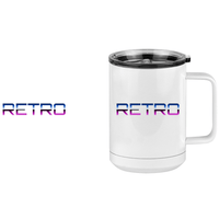 Thumbnail for Retro Coffee Mug Tumbler with Handle (15 oz) - Design View