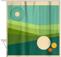 Thumbnail for Retro Dots Shower Curtain - Hanging View