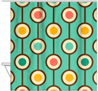 Thumbnail for Retro Dots Shower Curtain - Hanging View
