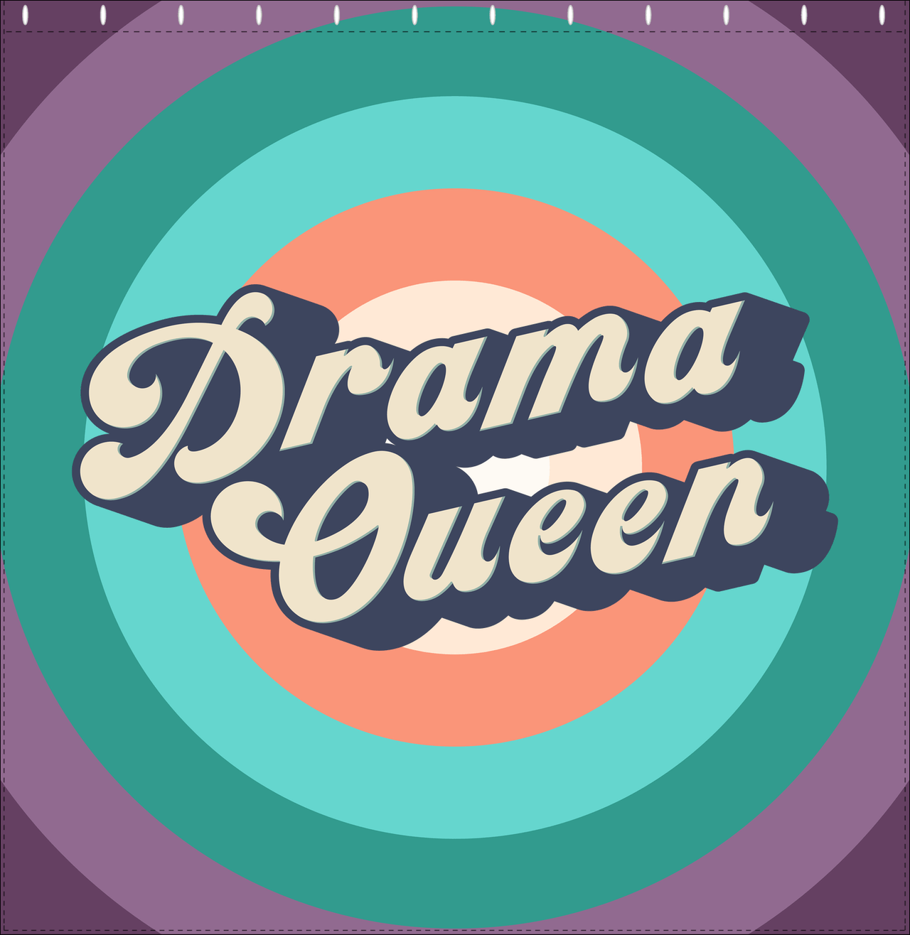 Retro Drama Queen Shower Curtain - Decorate View