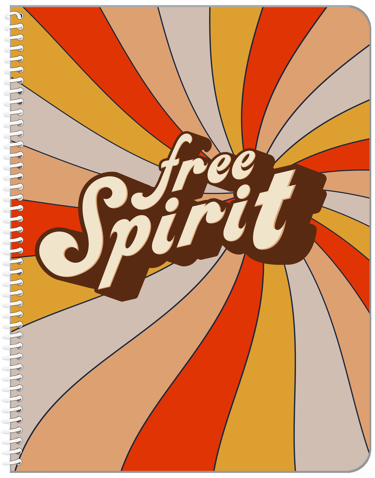 Retro Free Spirit Notebook - Front View