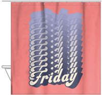 Thumbnail for Retro Friday Shower Curtain - Hanging View